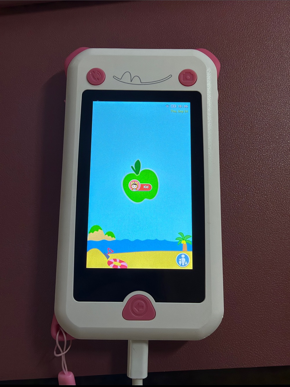 Kids Learning Touch Phone - White and Pink